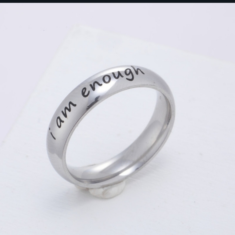 Inspirational Titanium Steel Ring